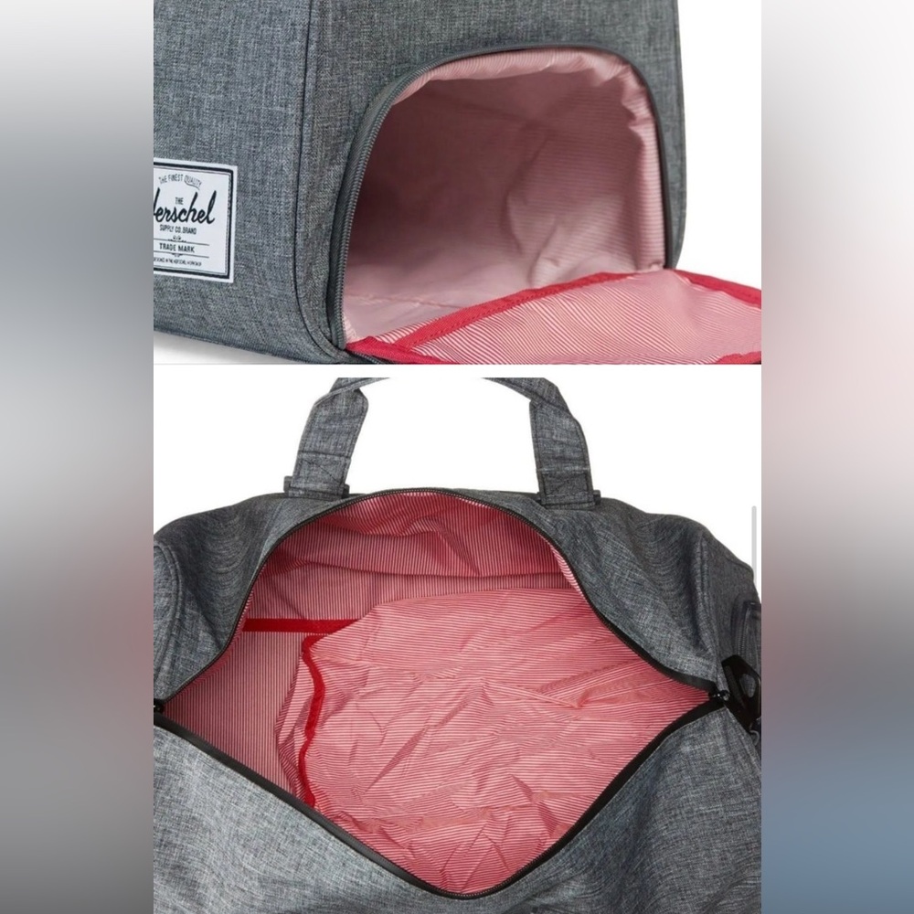 Herschel Supply Company Red Duffel Bag with strap Durable Travel Essential - Picture 11 of 11